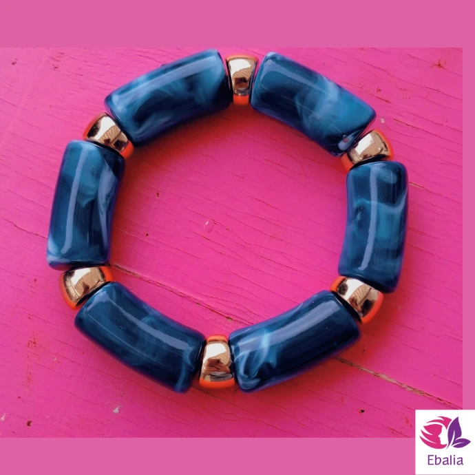 Bracelet pop vintage bleu Bracelet pop vintage bleu